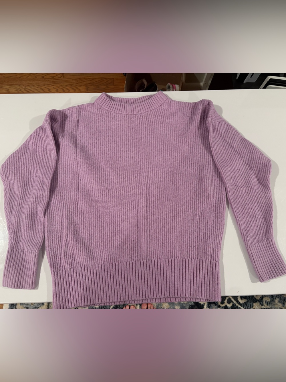 Old Navy Lavender Ribbed Crew Neck Sweater